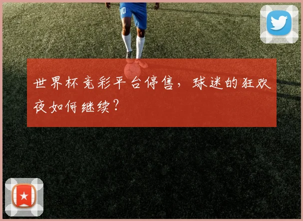 世界杯竞彩平台停售,球迷的狂欢夜如何继续?